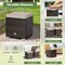 2 Pieces Patio Storage Ottoman with Removable and Washable Cushions